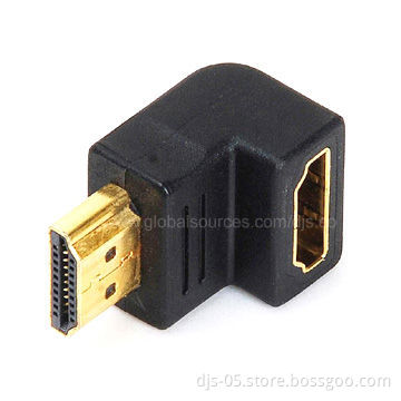 HDMI M to F Angle Adapter with High Bandwidth and Low Loss Connection, RoHS Compliant
